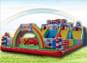 120平,充氣城堡大滑梯